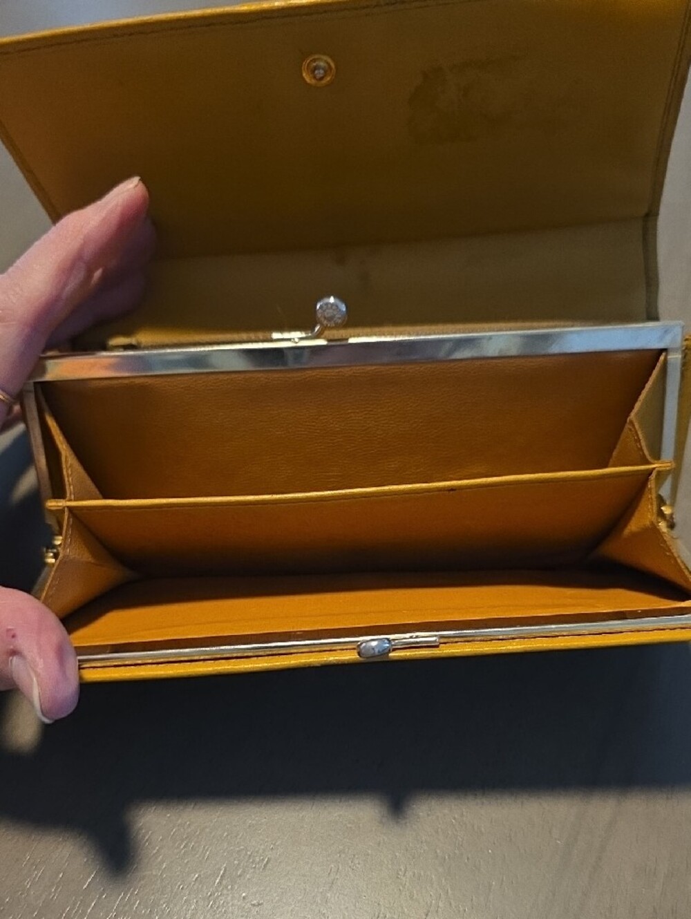 Vintage (1990)Celine Macadama Beige and Tan Triomphe Continental Long Wallet - Picture 9 of 11